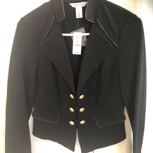 Whbm black military blazer